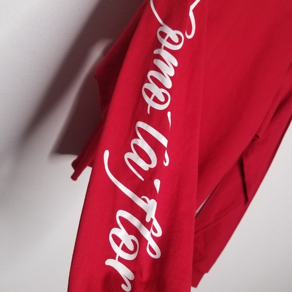 Selena Red "Como la flor" Long Sleeve Crop Top - Picture 3 of 6